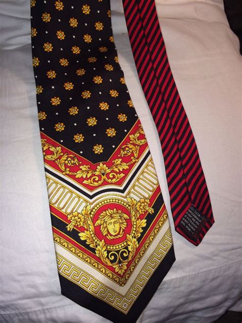 versace red and white tie|versace tie vintage.